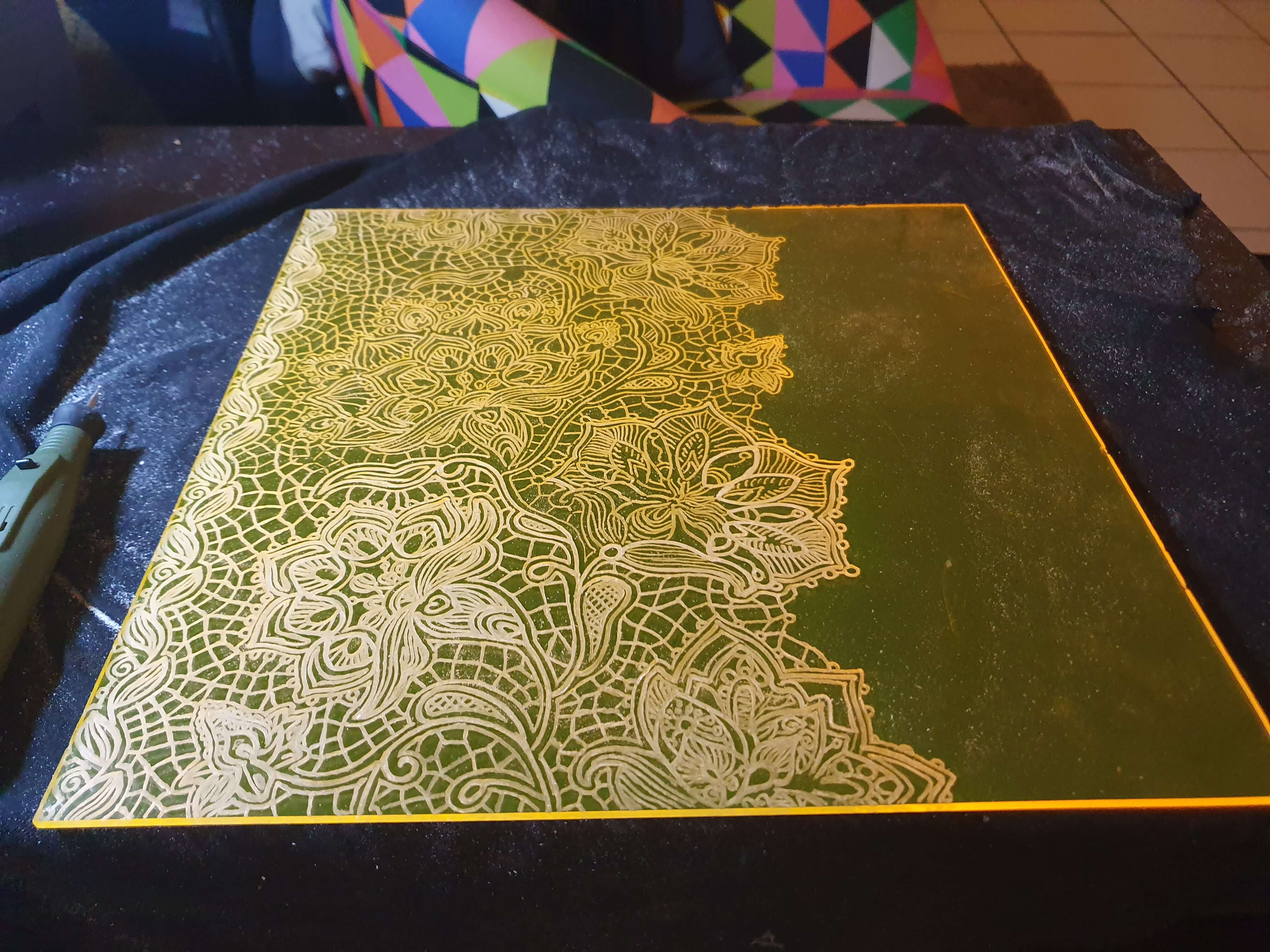 Flower engraving Flower engraving