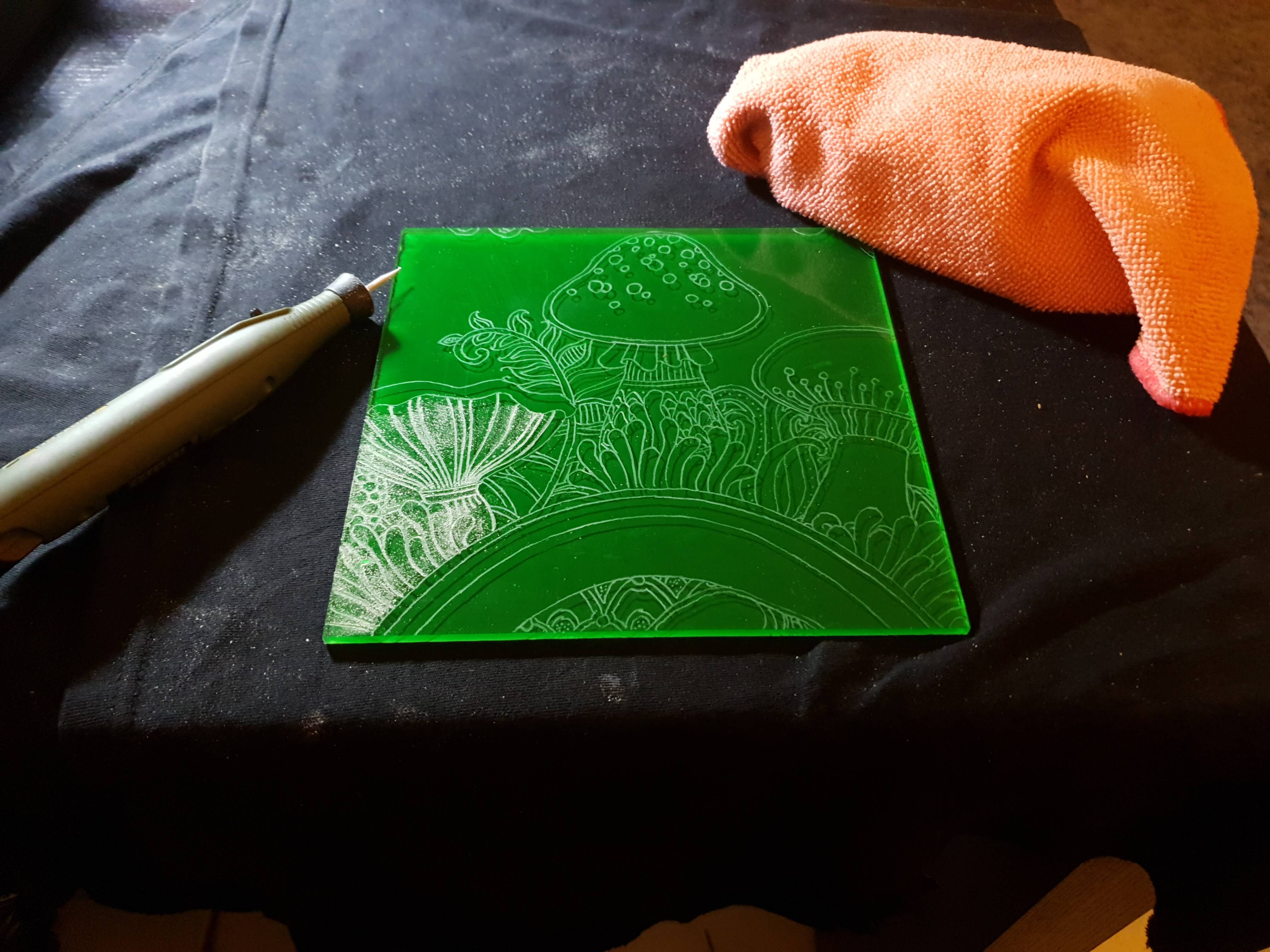 Magic Mushroom Engraving Magic Mushroom Engraving